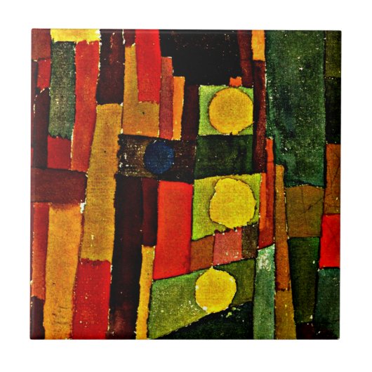 Klee - in de stijl van Kairouan Tegeltje (Voorkant)