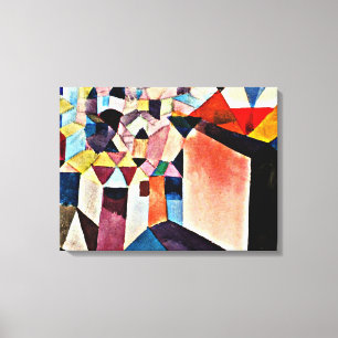 Klee - Insight in een stad, Canvas Afdruk
