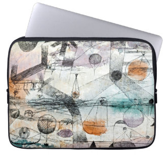 Klee-Inspired Abstract Geometry Laptop Sleeve