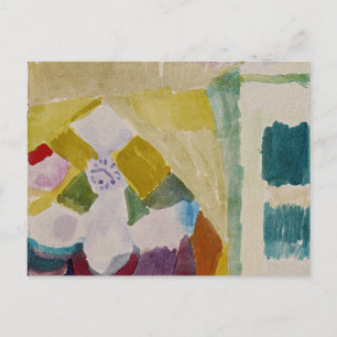 Klee - Interior met de klok, abstracte kunst, Briefkaart