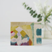 Klee - Interior met de klok, abstracte kunst, Briefkaart (Staand voorkant)