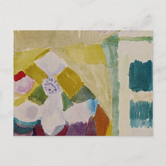 Klee - Interior met de klok, abstracte kunst, Briefkaart (Voorkant)