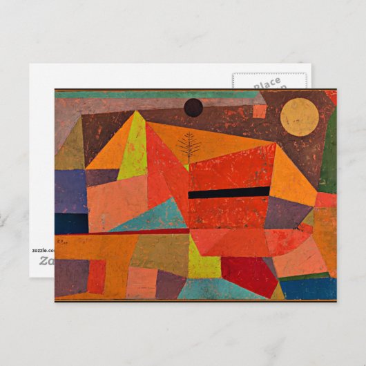 Klee - Joyful Mountain Landscape Briefkaart (Voorkant / Achterkant)