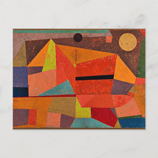 Klee - Joyful Mountain Landscape Briefkaart (Voorkant)