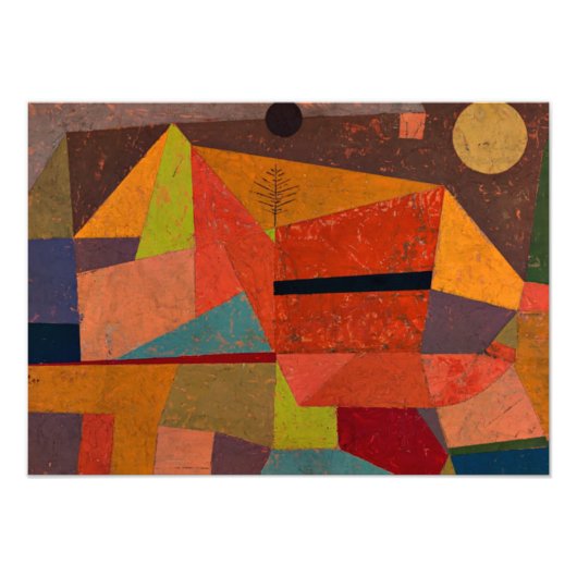 Klee - Joyful Mountain Landscape Foto Afdruk (Voorkant)
