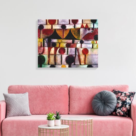 Klee - Kameel in Ritme Landschap Kleine Boom Canvas Afdruk (Insitu (Woonkamer))