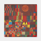 Klee - Kasteel en zon, abstract Magneet (Voorkant)