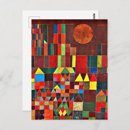 Klee - Kasteel en Zon Briefkaart (Voorkant / Achterkant)