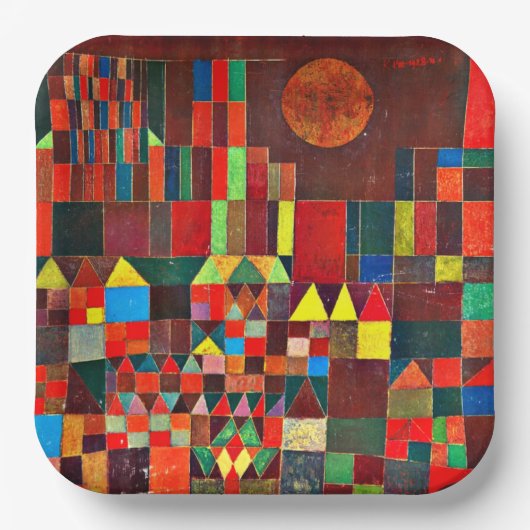Klee - Kasteel en Zon Papieren Bordje (Voorkant)