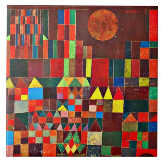 Klee - Kasteel en Zon Tegeltje (Voorkant)