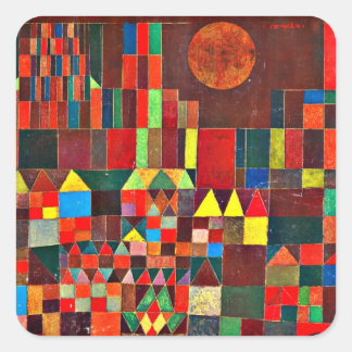 Klee - Kasteel en Zon Vierkante Sticker