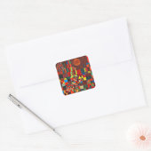 Klee - Kasteel en Zon Vierkante Sticker (Envelop)