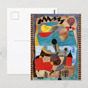 Klee - Kasteellandschap met zwarte bliksem Briefkaart