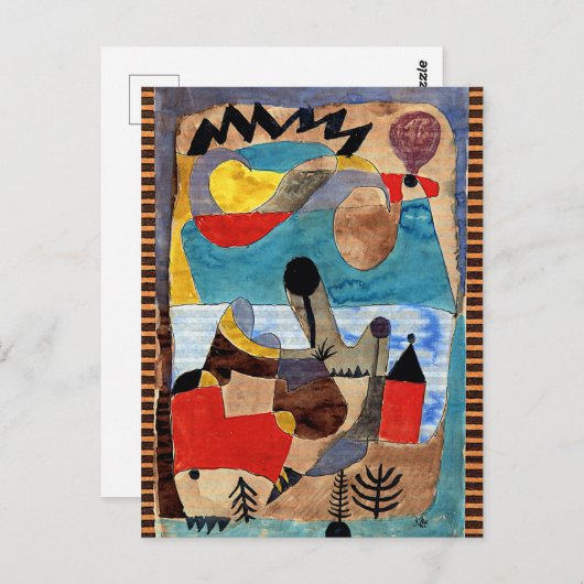 Klee - Kasteellandschap met zwarte bliksem Briefkaart (Voorkant / Achterkant)