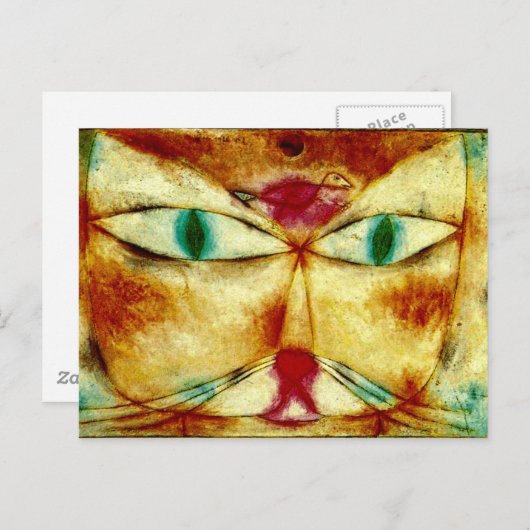 Klee - Kat en Vogel Briefkaart (Voorkant / Achterkant)