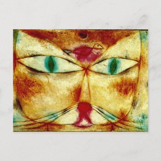 Klee - Kat en Vogel Briefkaart (Voorkant)