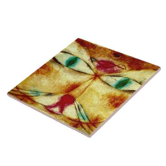 Klee - Kat en Vogel Tegeltje (Zijkant)