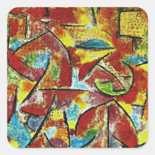 Klee - Kind en tante, Vierkante Sticker