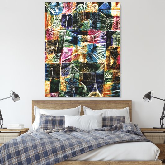 Klee - Kiosk Architectuur Canvas Afdruk (Insitu (Slaapkamer))