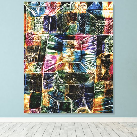 Klee - Kiosk Architectuur Canvas Afdruk (Insitu (Houten vloer))