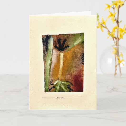 Klee - Kleine boom, abstracte kunst Kaart (Gele Bloem)