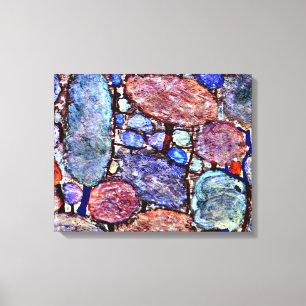 Klee - Kleurrijk bos, beroemd schilderij Canvas Afdruk