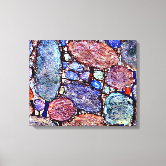 Klee - Kleurrijk bos, beroemd schilderij Canvas Afdruk (Voorkant)
