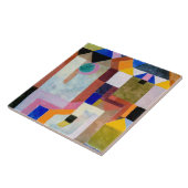 Klee - Kleurrijke Architectuur, beroemd kunstwerk, Tegeltje (Zijkant)