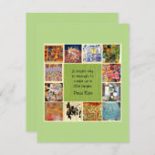 Klee - Kleurrijke collage Informatiekaartje (Voorkant / Achterkant)