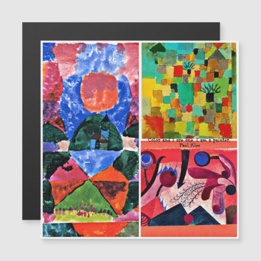 Klee - Kleurrijke collage met citaat (Voorkant / Achterkant)