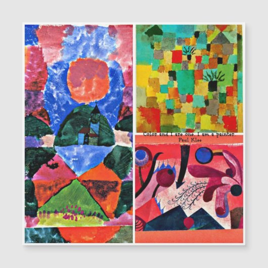 Klee - Kleurrijke collage met citaat (Voorkant)