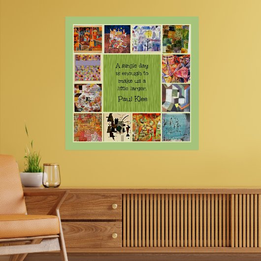 Klee - Kleurrijke Collage Poster (Woonkamer 2)