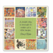 Klee - Kleurrijke collage Sticker (Voorkant)