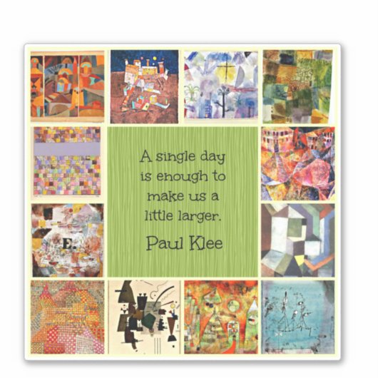 Klee - Kleurrijke collage Sticker (Voorkant)