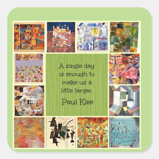 Klee - Kleurrijke collage Vierkante Sticker (Voorkant)