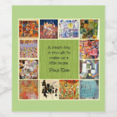 Klee - Kleurrijke collage Wijn Etiket (Enkel label)