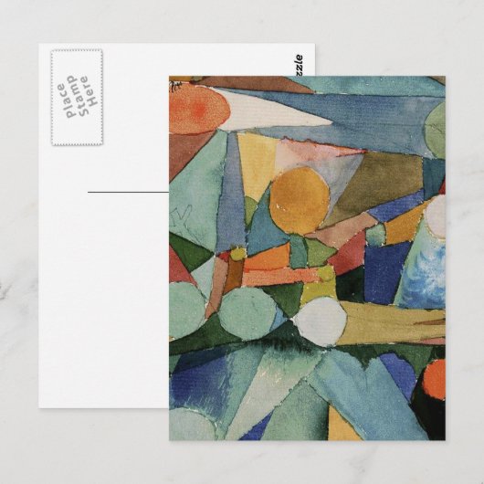 Klee - Kleurvormen abstracte kunst Briefkaart (Voorkant / Achterkant)