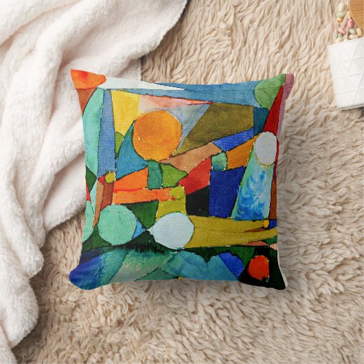 Klee - Kleurvormen, beroemd schilderij, Kussen (Deken)