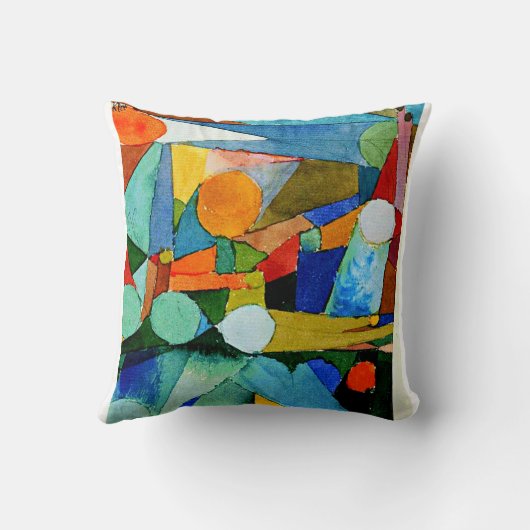 Klee - Kleurvormen, beroemd schilderij, Kussen (Achterkant)