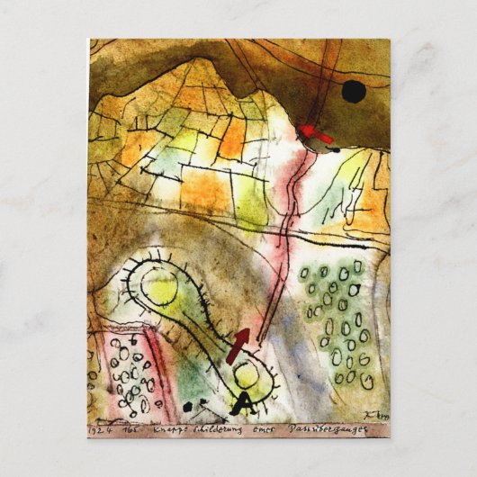 Klee - Korte beschrijving van een bergpas Briefkaart (Voorkant)