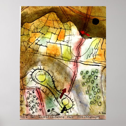 Klee - Korte beschrijving van een bergpas Poster (Voorkant)