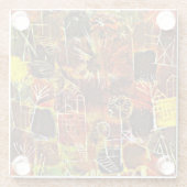 Klee - kosmische compositie, glazen onderzetter (Achterkant)