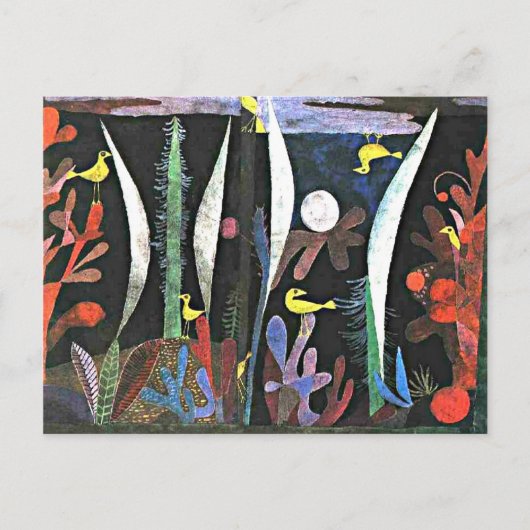 Klee - Landschap met gele vogels Briefkaart (Voorkant)