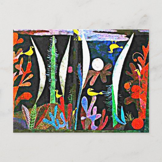 Klee - Landschap met gele vogels Briefkaart (Voorkant)