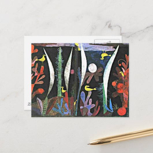 Klee - Landschap met gele vogels Briefkaart (Voorkant / Achterkant in situ)