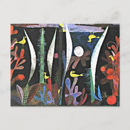 Klee - Landschap met gele vogels Briefkaart (Voorkant)