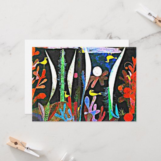 Klee - Landschap met Gele Vogels Kaart (Voorkant / Achterkant in situ)