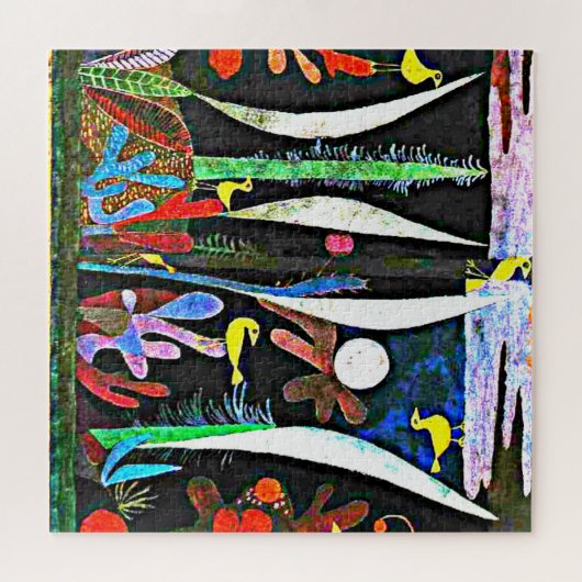 Klee - Landschap met gele vogels Legpuzzel (Horizontaal)