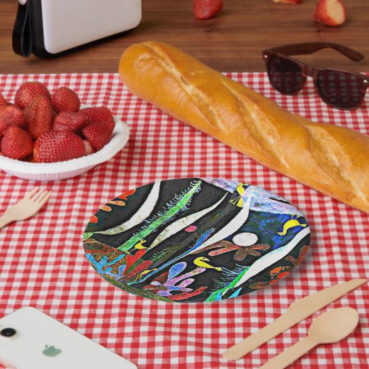 Klee - Landschap met Gele Vogels Papieren Bordje (Picknick)