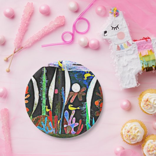 Klee - Landschap met Gele Vogels Papieren Bordje (Feest)